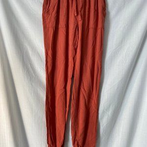 Rewash Pants Joggers Stretch Waist Rust Medium